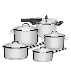 Conjunto Jogo de Panelas Inox Tramontina 5 Pçs