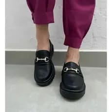 MOCASSIM TRATORADO PRETO - TENDÊNCIA Inverno 2024 Moderno e Confortável