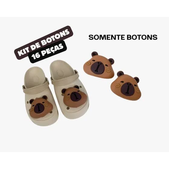 kit de bottons de borracha e strass para sandálias