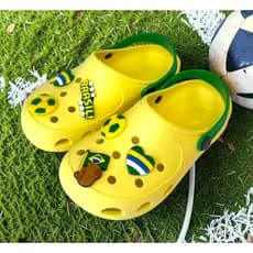 Sandália da Copa do mundo Brasil Adulto e infantil para meninas e meninos estiloso