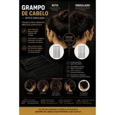 50/100  presilhas de cabelo em U espessas pretas presilhas onduladas & presilhas de cabelo retas