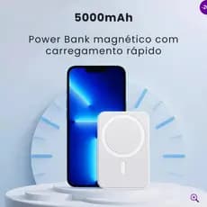 Carregador Portátil Power Bank Indução Magnético Magsafe 5000mAh 15W One-X PT-0978 Original Turbo