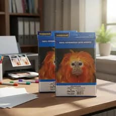 Papel Fotográfico Adesivo Glossy 130g A4 á Prova d' água Brilhante Masterprint
