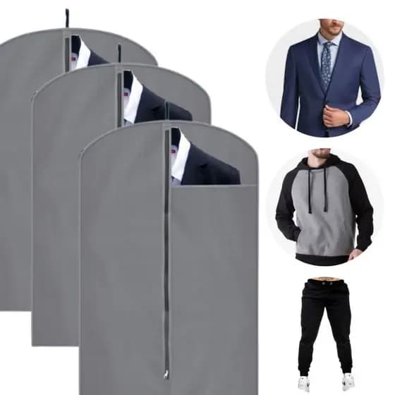 Capa Para Terno Roupas Vestidos com Visor Lateral Transparente