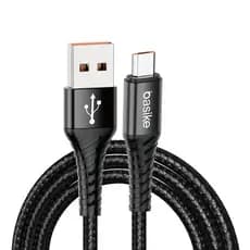 Cabo Carregador USB para Micro USB Basike 18W 1 Metro Nylon Trançado
