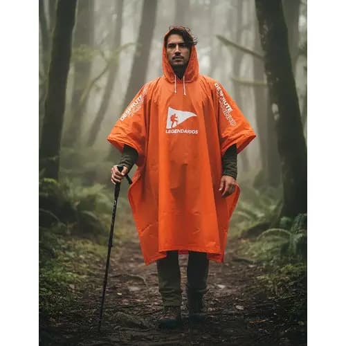 Capa De Chuva Poncho Impermeável Ntk Legendários Pvc Laranja Único Liso - Legendários
