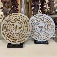 Salmo 91 Enfeite de Mesa Decoração Religiosa Mandala Mdf 13cm