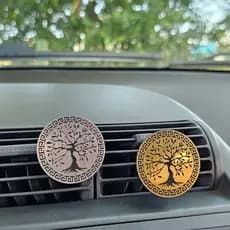 Aromatizador Clipe Saida de Ar Carro Enfeite Arvore da Vida Acrílico 4,5cm