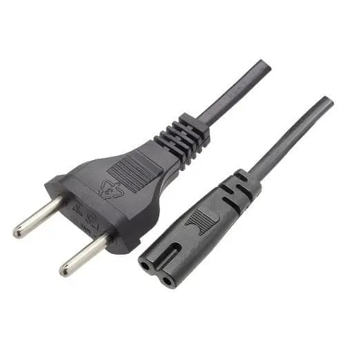 Cabo de Força 70cm / 90 / 1 metro  Tipo 8 Fio PP 2 x 0,75 10A 250V - TND