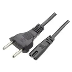 Cabo de Força 70cm / 90 / 1 metro  Tipo 8 Fio PP 2 x 0,75 10A 250V - TND