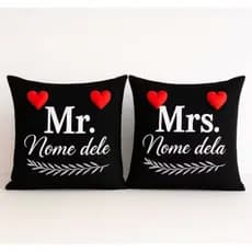 Capas de Almofadas Personalizadas decoradas – Mr Mrs(Senhor e Senhora)