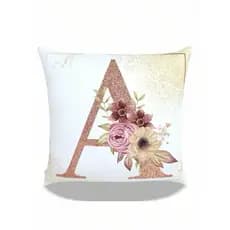 Capa De Almofada Decorativa 45X45  Estampa Digital Letras A-Z