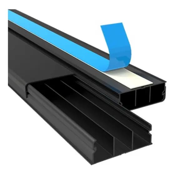 Canaleta 50x20mm Preta Grossa Grande Larga Esconde Fio