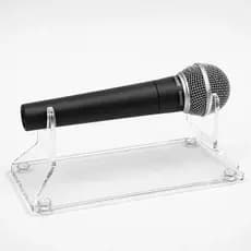 Suporte de Mesa para Microfone Nikkey Signs Acrílico Transparente
