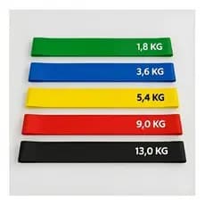 Mini Band Kit 5 Faixas Elásticas Exercícios Glúteos Pernas