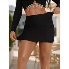 Saia Mini Básica Feminina Tubinho Curta Suplex Premium
