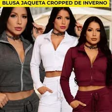 Blusa de Frio Feminino de Inverno Manga Comprida Ziper- Suplex Flanelado Premium