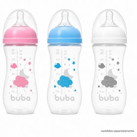 Mamadeira Buba Anticólica Easy Flow 330ml - 270ml - Escolha a Sua