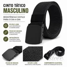 Cinto de Treino Outdoor Masculino: Nylon e Lona Antialérgico, Função Tática, Versátil para Atividades ao Ar Livre