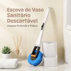 Conjunto de escovas de vaso sanitário descartáveis, um item indispensável para uma limpeza completa do banheiro em todas