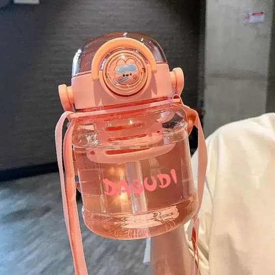 Garrafa Com Canudo 1300ml com Filtro Tampa Adulto e Infantil