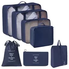 Kit 7 Peças de Bolsa Organizadoras Para Mala Roupas Bagagem Viagem resistente