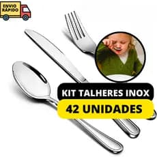 Jogo Talher 42 peças Aço Inoxidável 14 Facas14 Garfos e 14 Colheres Talheres De Qualidade Resistente Para Cozinha Mesa