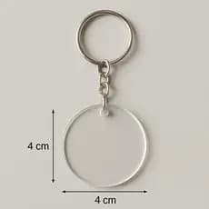 Kit 100 Chaveiros Acrílico 4cm com Argola
