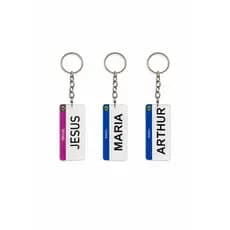 Kit 10 Chaveiro Placa de Carro Personalizado Nome Frase