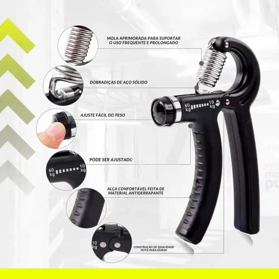 Hand Grip Ajustavel Sem Contador Fortalecimento Muscular