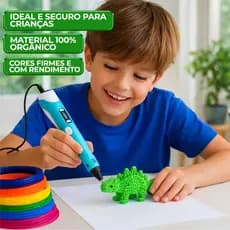 Kit com 10 Refil Filamento PLA 50M 1,75 Caneta 3D