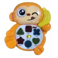 Teclado Piano Musical Infantil Sons Fazenda Brinquedo Macaco