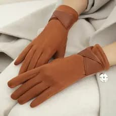 Luvas Quentes Com Veludo Adequadas Para Mulheres Usarem No Inverno Acessórios Elegantes De Arco De Ciclismo E Direção