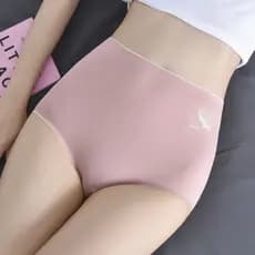 Cuecas De Algodão De Cintura Alta Sem Rastros Roupa Interior Antibacteriana Feminina Quadril Levantado Costura