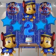 Kit Balão Metalizado Festa Infantil Chase Patrulha Canina Aniversario Balões Escolha a Idade