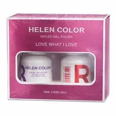 Helen Color Esmalte em Gel Uv Led Kit Francesinha Branco Renda 18ml Secagem Rápida Brilho Intenso Manicure Cabine