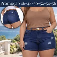 Short Jeans Plus Size Patrícia Estiloso Casual Dia a Dia