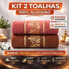 Toalha De Banho Com 2 ou 1 Unidade 100% Algodão Gigante Esmeralda  70cm x 1,50m