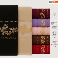 Kit 4 Toalhas de Banho Gigantes 100% Algodão 400g – Super Macias e Absorventes 70x150cm