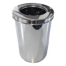 Lixeira Inox ARO 100 Litros - Cozinha Escritório Banheiro Restaurante Escola Condomínios Hospitais Empresas Bares