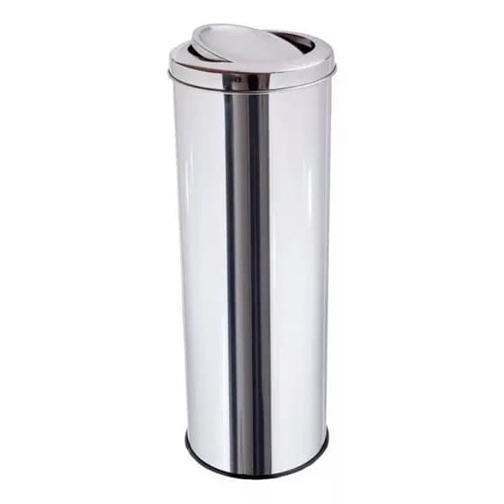 Lixeira Inox - FLIP TOP   50 Litros - Cozinha/ Escritório/ Banheiro/ Restaurante/ Escola/ Condomínios/ Parques/ Hospitais/ Empresas/ Bares