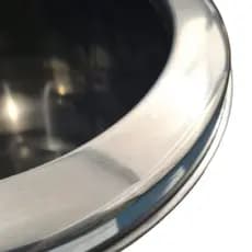 Cesto Lixeira Em Aço Inox Com Aro Cozinha Office 100 Litros