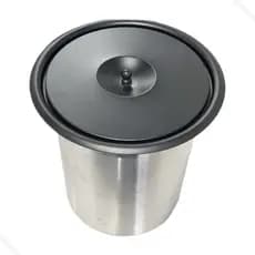 Lixeira de embutir Inox cozinha pia no granito 5 litros gourmet luxo Preto