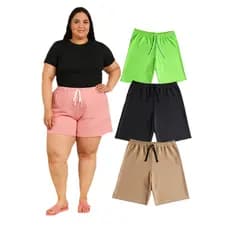Shorts Feminino Plus Size Básico do P ao 60