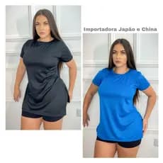 Kit com 2 Blusas Academia Feminina Dryfit Tapa Bumbum LISA