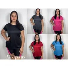 KIT 5 BLUSA TAPA BUMBUM FEMININA HELANCA DRIFIT LISA