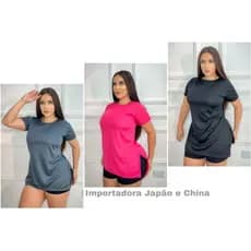 KIT 3 BLUSA TAPA BUMBUM CAMINHADA LISA