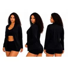 Cardigan Esportiva Lazer Proteção Solar UV FPS  Caminhada Corrida Academia Fitness  Sem Zíper