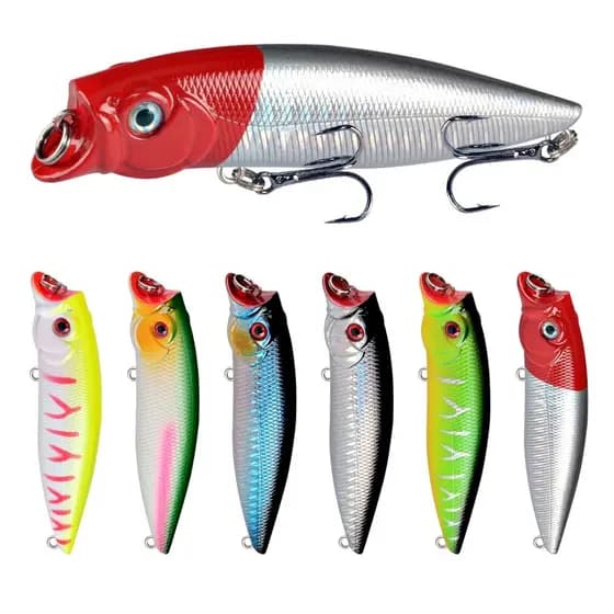 1pcs Crankbait Iscas De Pesca Artificiais Isca Topwater Artificial Kit Popper Dura Para Robalo 9,5cm 12g