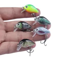 5pcs Mini Crankbait Isca Artificial De Pesca Água Superior